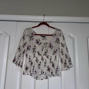 american eagle flower blouse
